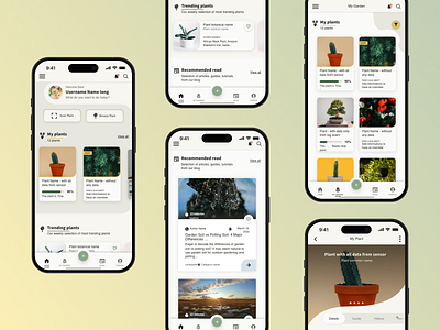 Home-plant care application adobe ai bluetooth design figma flowchart graphic graphic design green mobile plant product design prototype sensor smartphone startup ui ux