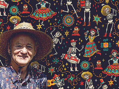 Day of the Dead - CaddyShack - Apparel bill murray character day of the dead dia de los muertos fun illustrated illustration skeleton