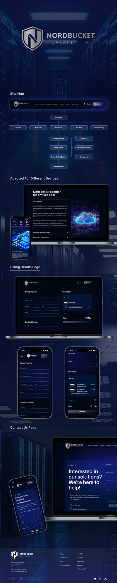 Nordbucket Datacenter branding datacenter design development graphic design ui ux web design