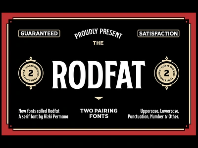 Rodfat - Two Pairing Fonts serif font