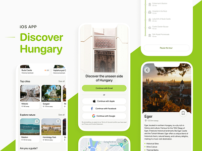 Discover Hungary - iOS designer interface design ios product designer ui ui designer ui ux uiux uiux designer user experience designer user interface designer ux