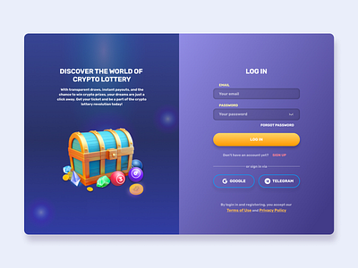 Crypto gaming platform | UI design | Web animation colorfului crypto cryptoapp designinspiration how to play illustrations interfase login logo loh in lotteryapp playfului pop up raffleapp ui ui design webapp webdesign