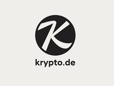 Krypto.de branding calligraphy coin crypto custom flow graphic design handmade iconic identity k krypto.de lettering logomark logotype script standout unique wordmark