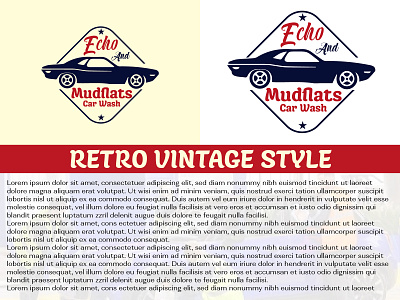 Retro style car wash logo car logo car wash logo logo retro car logo