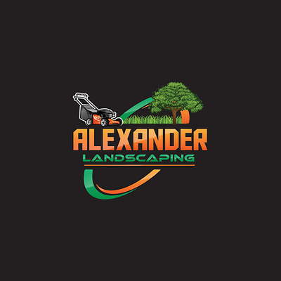 Landscaping logo branding graphic design landscaping logo lawn care logo