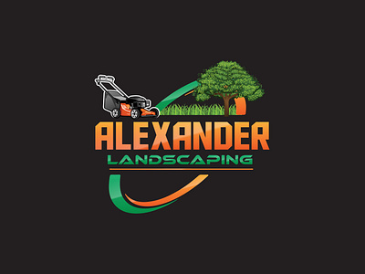 Landscaping logo branding graphic design landscaping logo lawn care logo