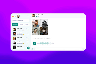 UX|UI design of the communication application app messenger design ui ux пользовательский интерфейс