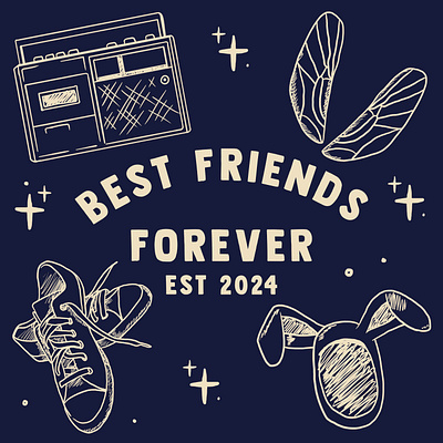 Best Friends Forever Fest ai best friends forever bff design fest graphic design illustration logo music music festival vector