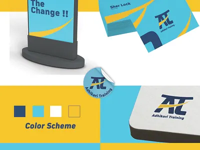 Project Logo Adhikari Training brandguidlines branding class flatdesign graphic design logo marketing minimalism portfolio training typface logo