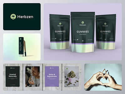 Herbzen: Weed Branding & Logo brand identity brand strategy branding logo design weed branding weed logo