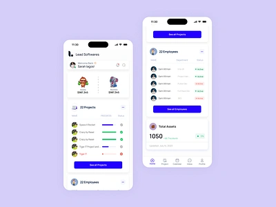 Multi assets management App Dashboard analytics dashboard business software crm design dashboard design employee management enterprise app expense tracking lead management mobile app design project management task management ui ux design uiux uiux design web application