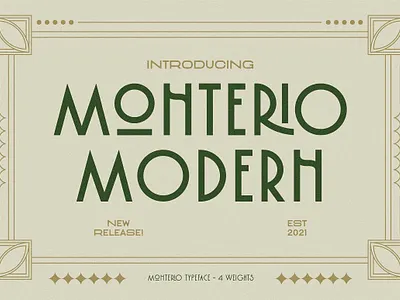 Monterio - Modern Art Deco Typeface typeface font
