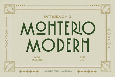 Monterio - Modern Art Deco Typeface typeface font