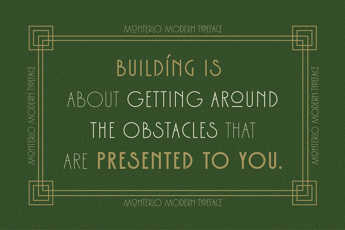 Monterio Modern Art Deco Typeface by Official CreativeStore on Dribbble