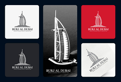 BURJ AL DUBAI branding graphic design logo