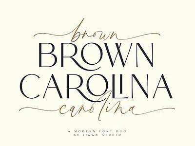 Brown Carolina - A Modern Font Duo stylish font
