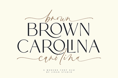 Brown Carolina - A Modern Font Duo stylish font