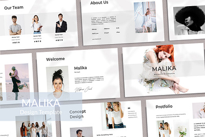 Malika Powerpoint Template modern