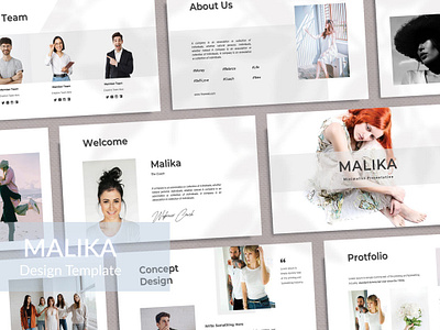 Malika Powerpoint Template modern