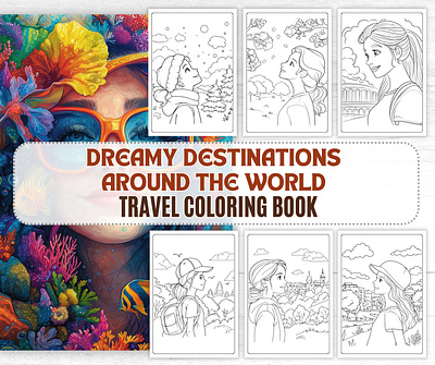 Travel Coloring Book - Dreamy Destinations to Color and Explore wanderlust coloring pages