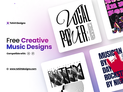 Free Creative Music Designs cover design flyer free freebie music pack poster print tshirt