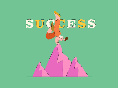 Success looks like this! 2d 2d art 2d illustration adobe illustrator character design commercial commercial illustration cool illustration design flat art flat drawing graphic design illo illustration mountains illustration procreate product illustration success