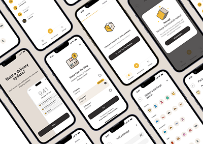 Package Tracker Mobile App brand design mobile app mobile design package manager package tracker ux ui design