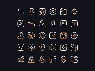 Location Icons icon location maps pack