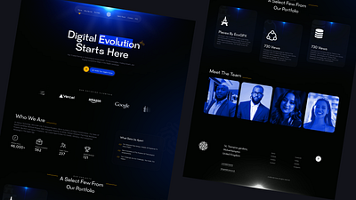 Website UI Design darkmode modern ui website