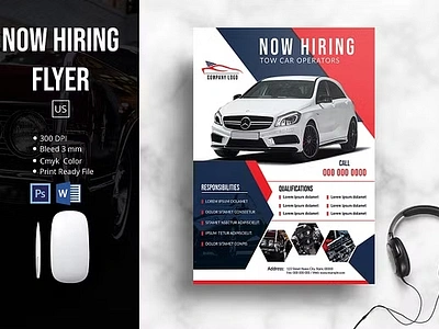 Now Hiring Flyer auto mechanic autumobile business flyer car clean corporate flyer editable flyer design flyers job minimal ms word now hiring now hiring flyer operator photoshop template printable professional vacancy