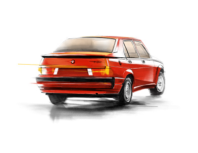 Alpha Romeo 75 adobe cardesign design drawing illustration pencil