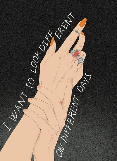 body pt.3 body body positivity editorial illustration hands illustration jewelry