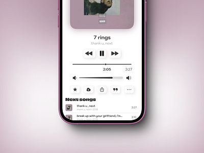 Mobile Music App app prototype ariana grande artist profile clean design drag and drop figma interactive design minimalist ui mobile design mobile ui modern ui motion design music app music interface music player playlist design streaming app ui design user interface ux design