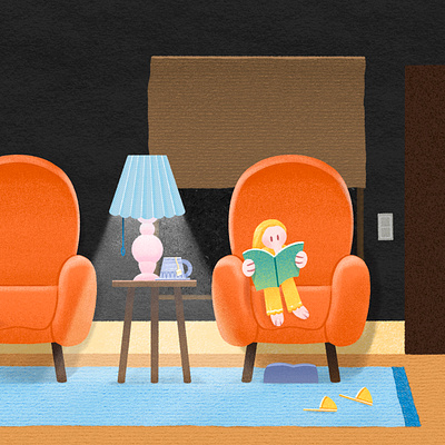 before going to bed,,, art artwork book carpet couch cup curtain design illust illustration ipad lamp peachtober24lamp photoshop sleepwear slipper sofa switch tweetyheather window