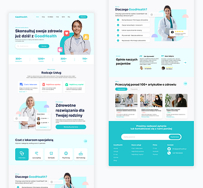 GoodHealth - Landing page project designe graphic design landingpage mobile ui web webdesigne