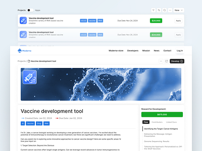 🍁 Moderna Platform biotech healthcare ui vaccine
