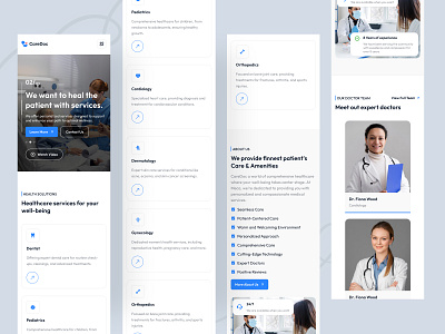 Hospital Website Responsive Design doctor website health health website hospital hospital website landing landing page mobile mobile friendly mobile view design responsive responsive design responsive website ui ui design ux ux design web design website design