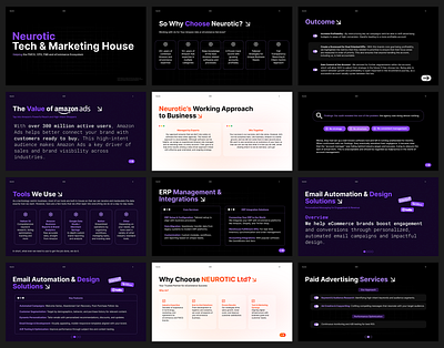 Neurotic | Pitch Deck deck figma graphic design presentation ui