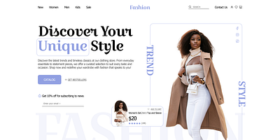 Сlothing store landing design landing ui ux