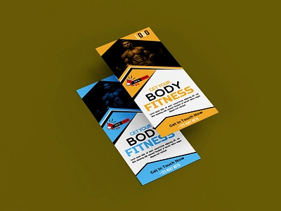 Gym DL Flyer /Rack Card/Poster Design advertising bodybuilder branding business business identity dl flyer energy fitness fitness card flyer gym leaflet marketing poster print rack card roll up banner signs sports standard