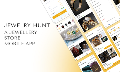 JEWELRY HUNT : JEWELLERY ECOMMERCE APP design system ecommerce inspiration jewellery mobile app ui design ui kits