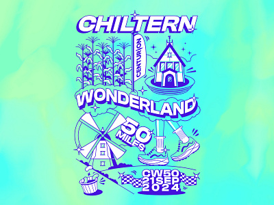 Chiltern Wonderland artwork illustrao illustrator poster running sports