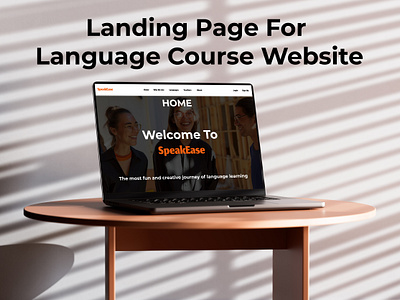 Landing Page For Language Course Website Daily UI #003 graphic design landingpage ui uidesign uiux uiuxdesign userinterface webdesign