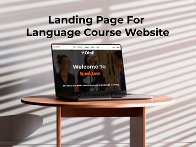 Landing Page For Language Course Website Daily UI #003 graphic design landingpage ui uidesign uiux uiuxdesign userinterface webdesign