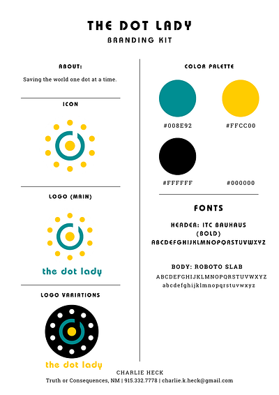 Re-branding Project | The Dot Lady branding design graphic design