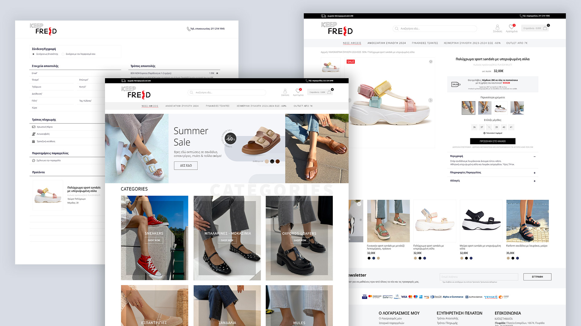Keep Fred | Shoes e-shop cart homepage product page shoes e shop ui design ux design