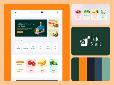 Grocery Website UI/UX Design bertobaseit branding design fitness gorcery grocery design landing page minimal ui uiux design ux website website design