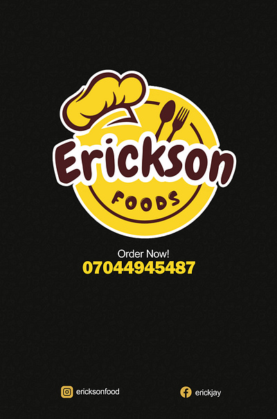 Erickson food flyer graphic design