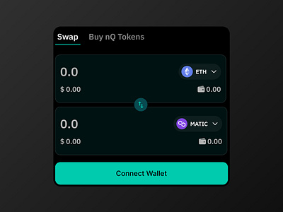 Swap Interface Design V2 for NEBULA Q bloc blockchain crypto design graphic design illustration payment ui uiux wallet