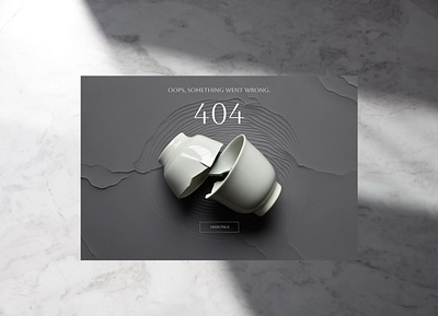 Ceramic tableware - 404 page 404 design ui web design